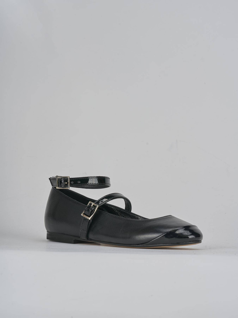 Ballerine tacco 1cm pelle nero