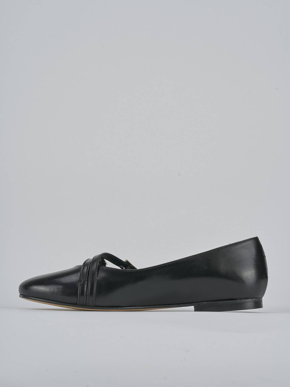 Ballerine tacco 1cm pelle nero