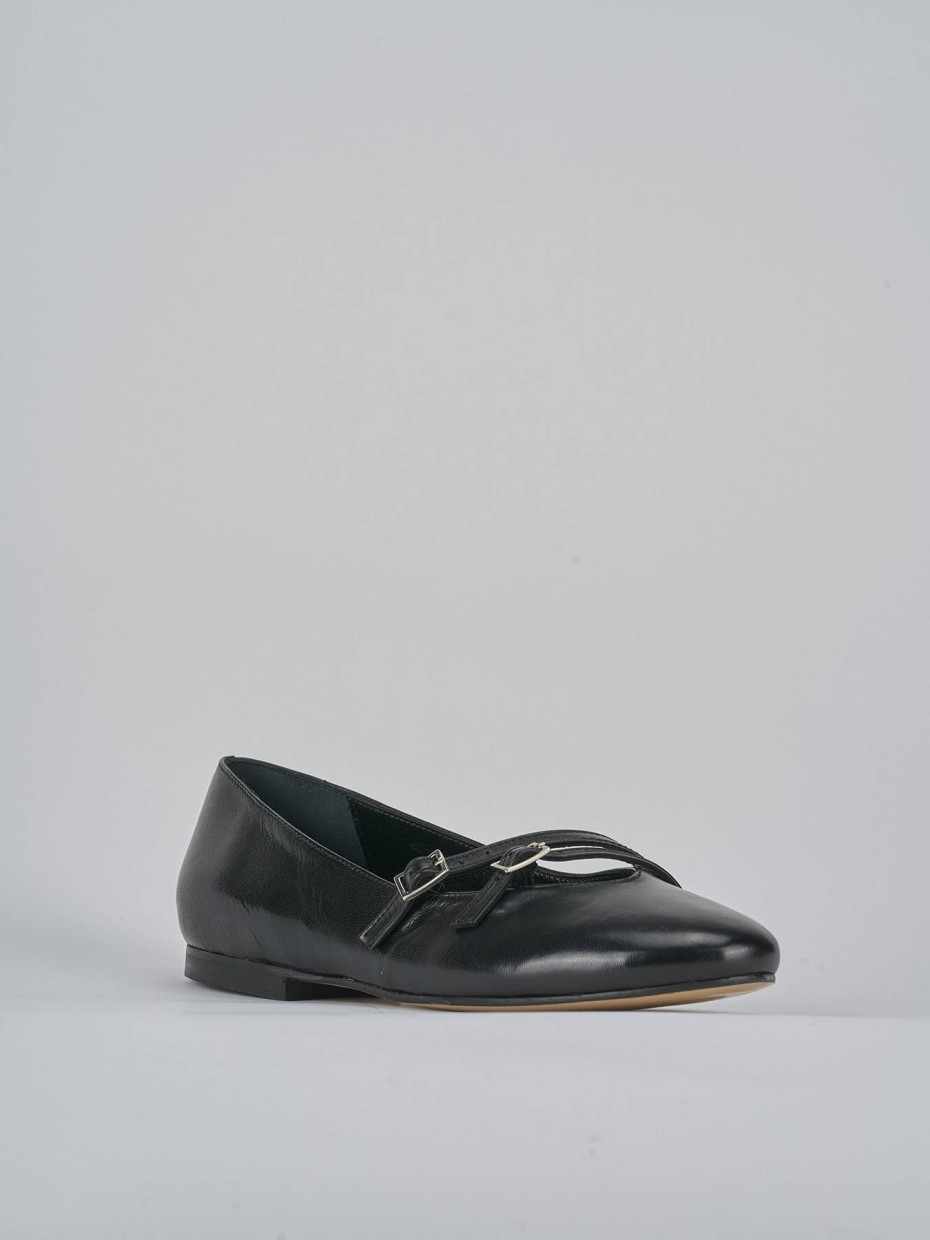 Ballerine tacco 1cm pelle nero