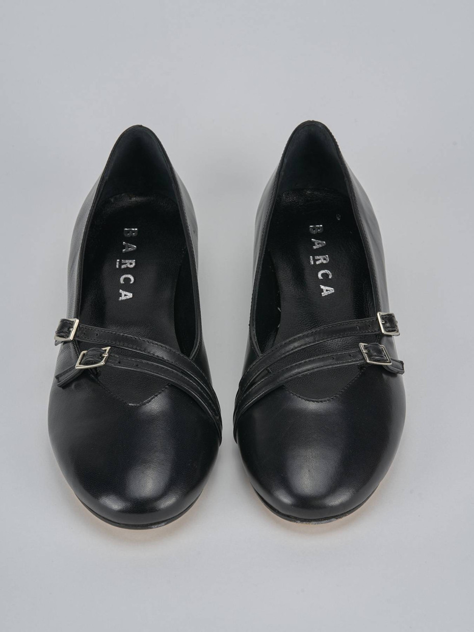 Ballerine tacco 1cm pelle nero
