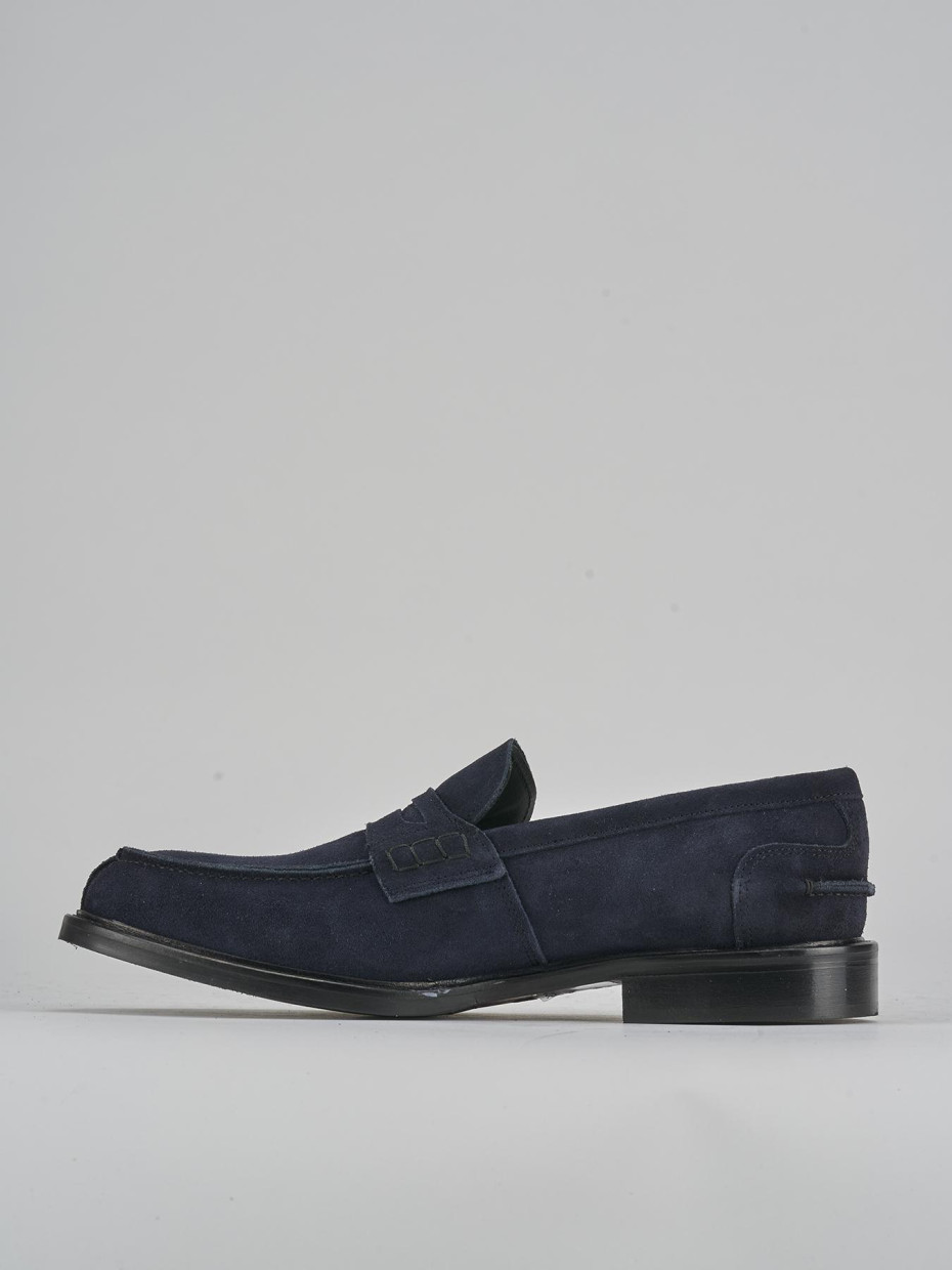 Mocassini camoscio blu