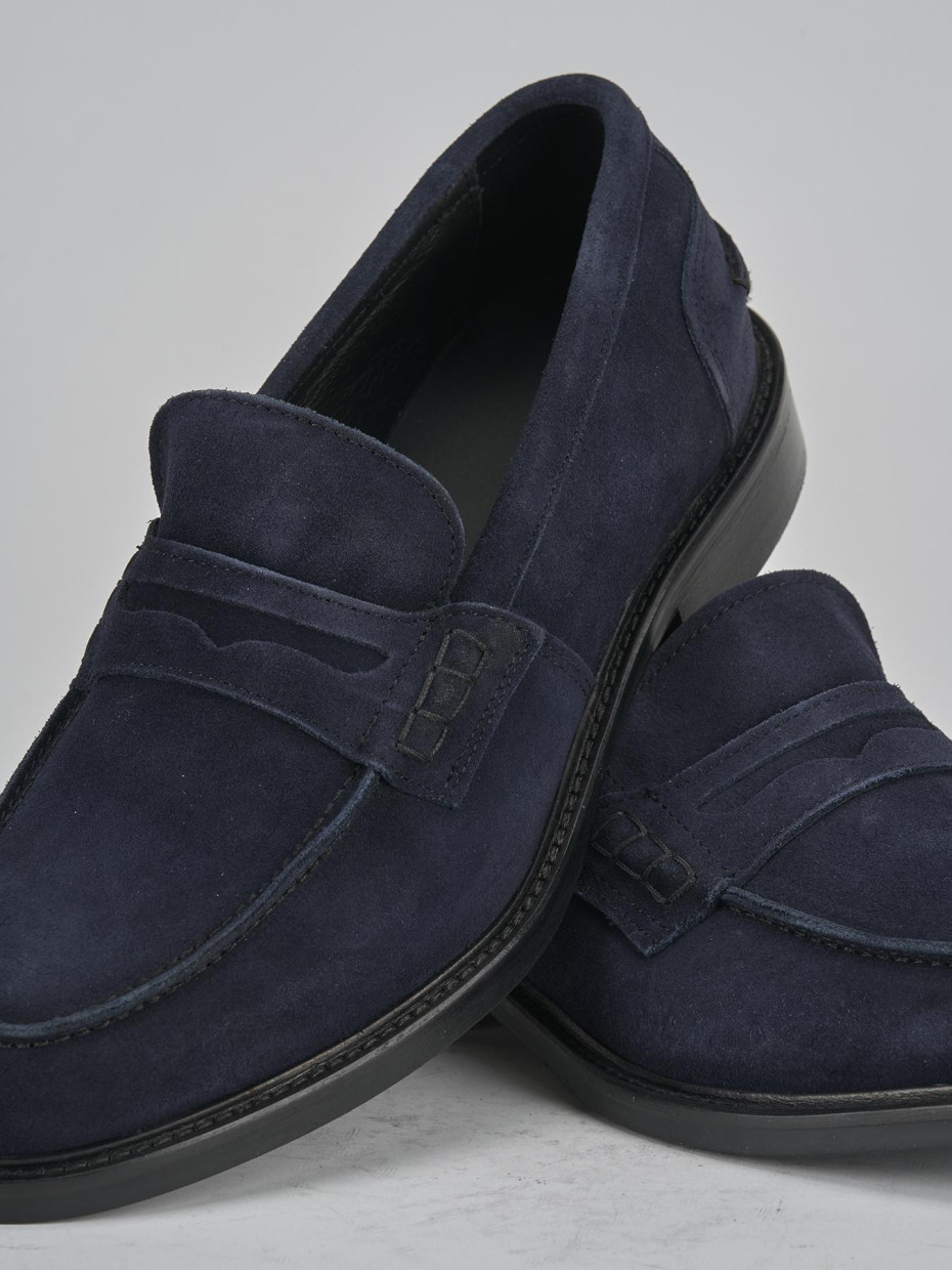 Mocassini camoscio blu