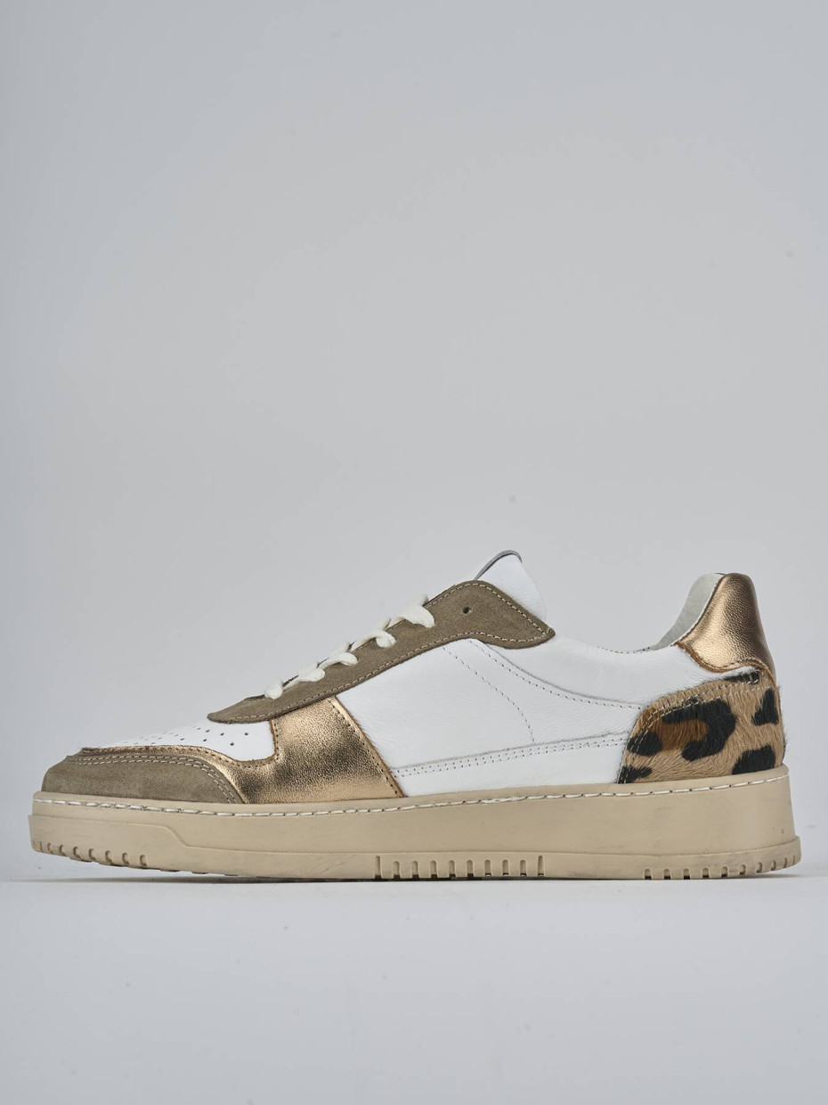 Sneakers pelle bronzo