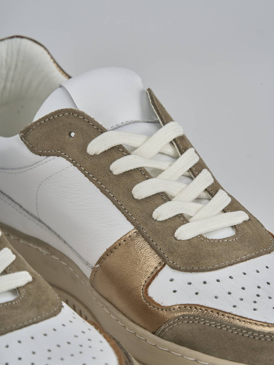 Sneakers pelle bronzo