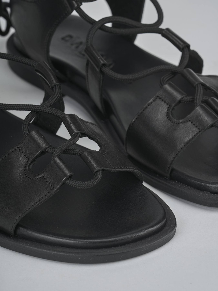 Sandali tacco 1cm pelle nero