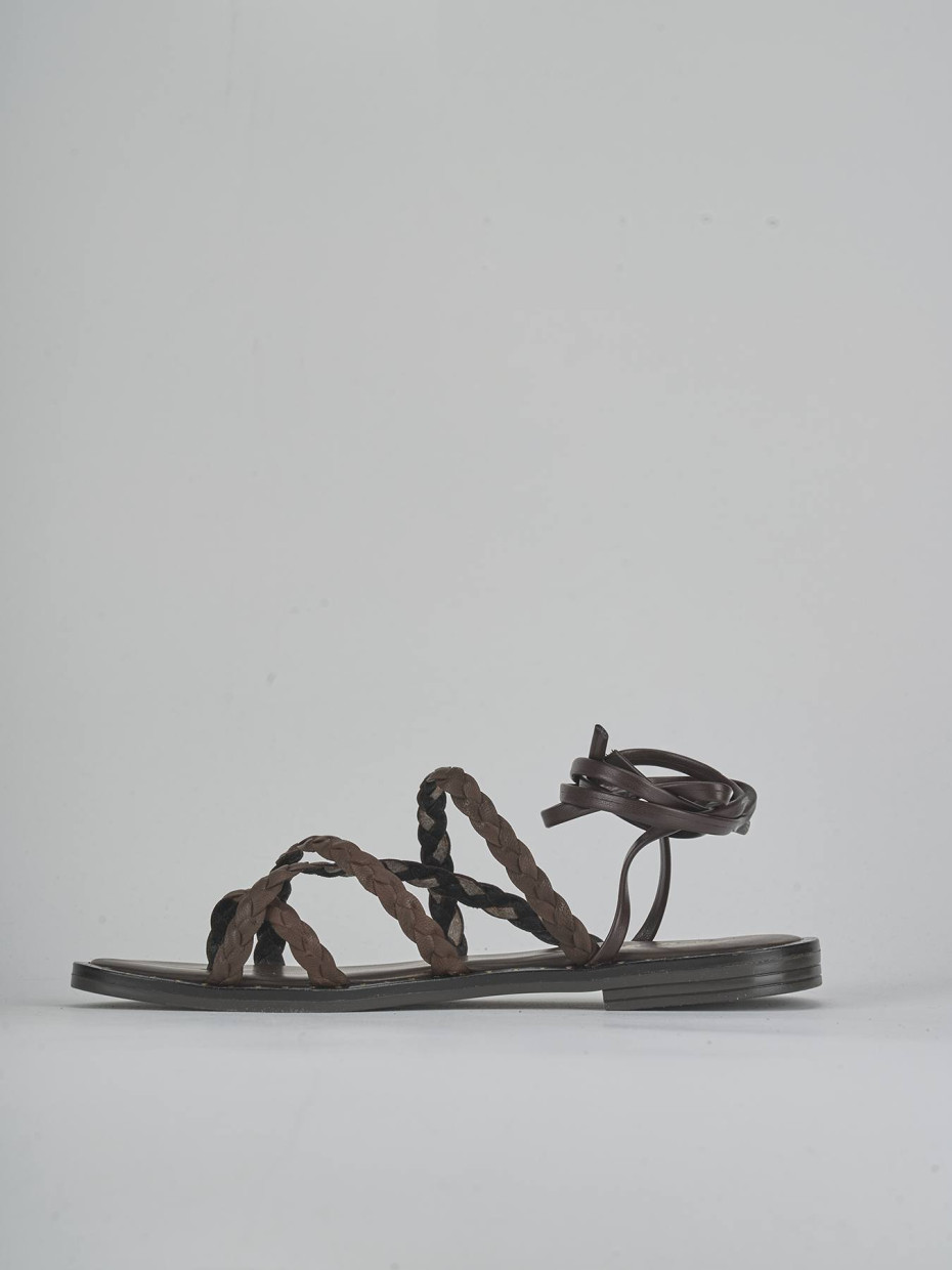 Sandali tacco 1cm pelle testa