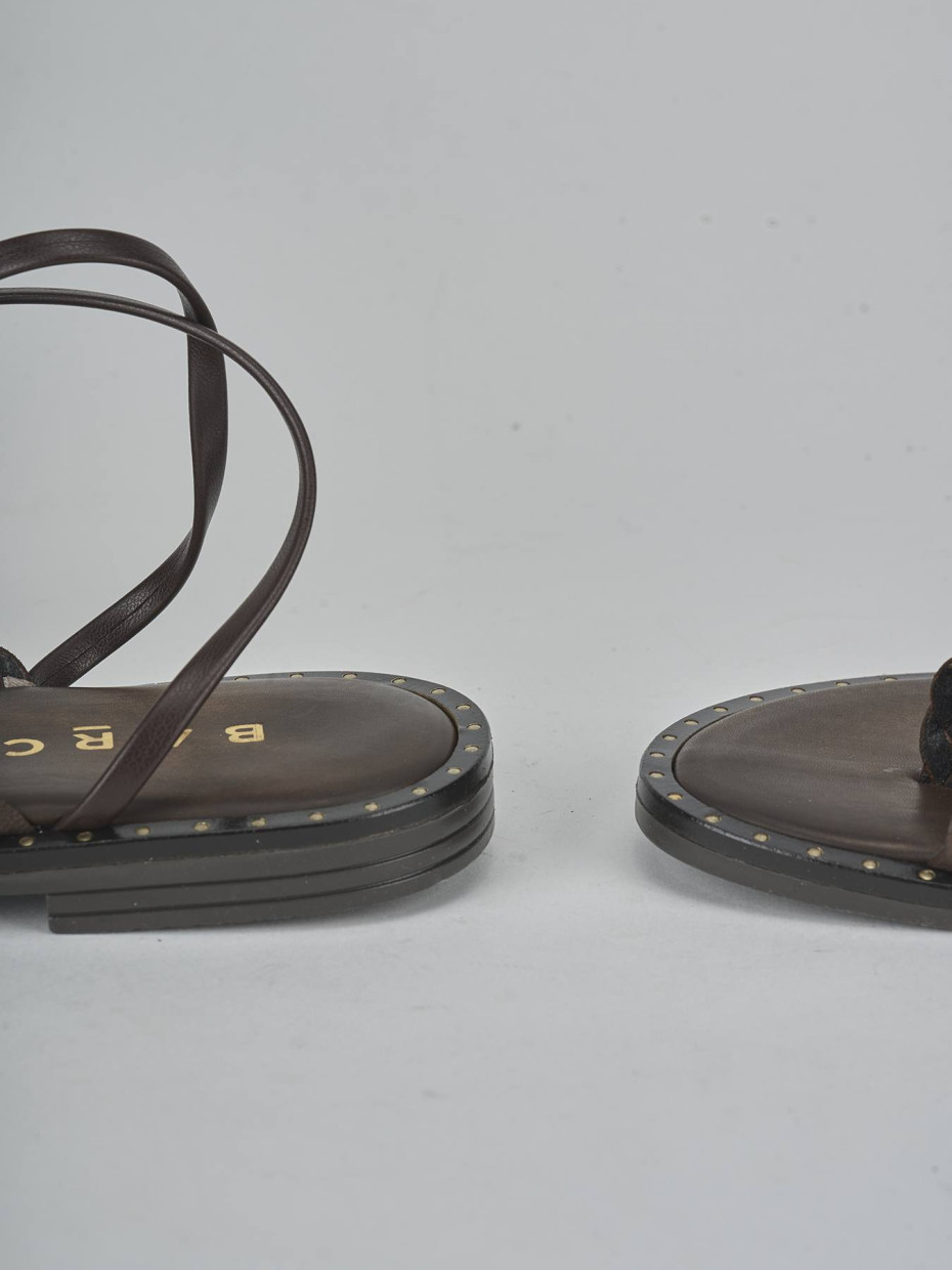 Sandali tacco 1cm pelle testa