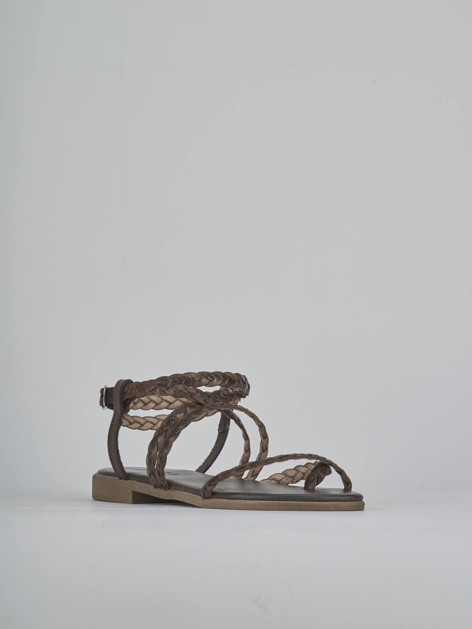 Sandali tacco 1cm pelle testa