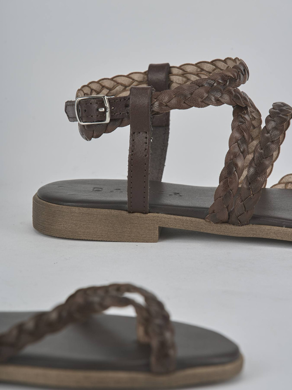 Sandali tacco 1cm pelle testa
