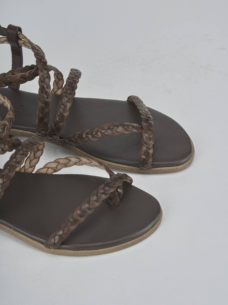 Sandali tacco 1cm pelle testa