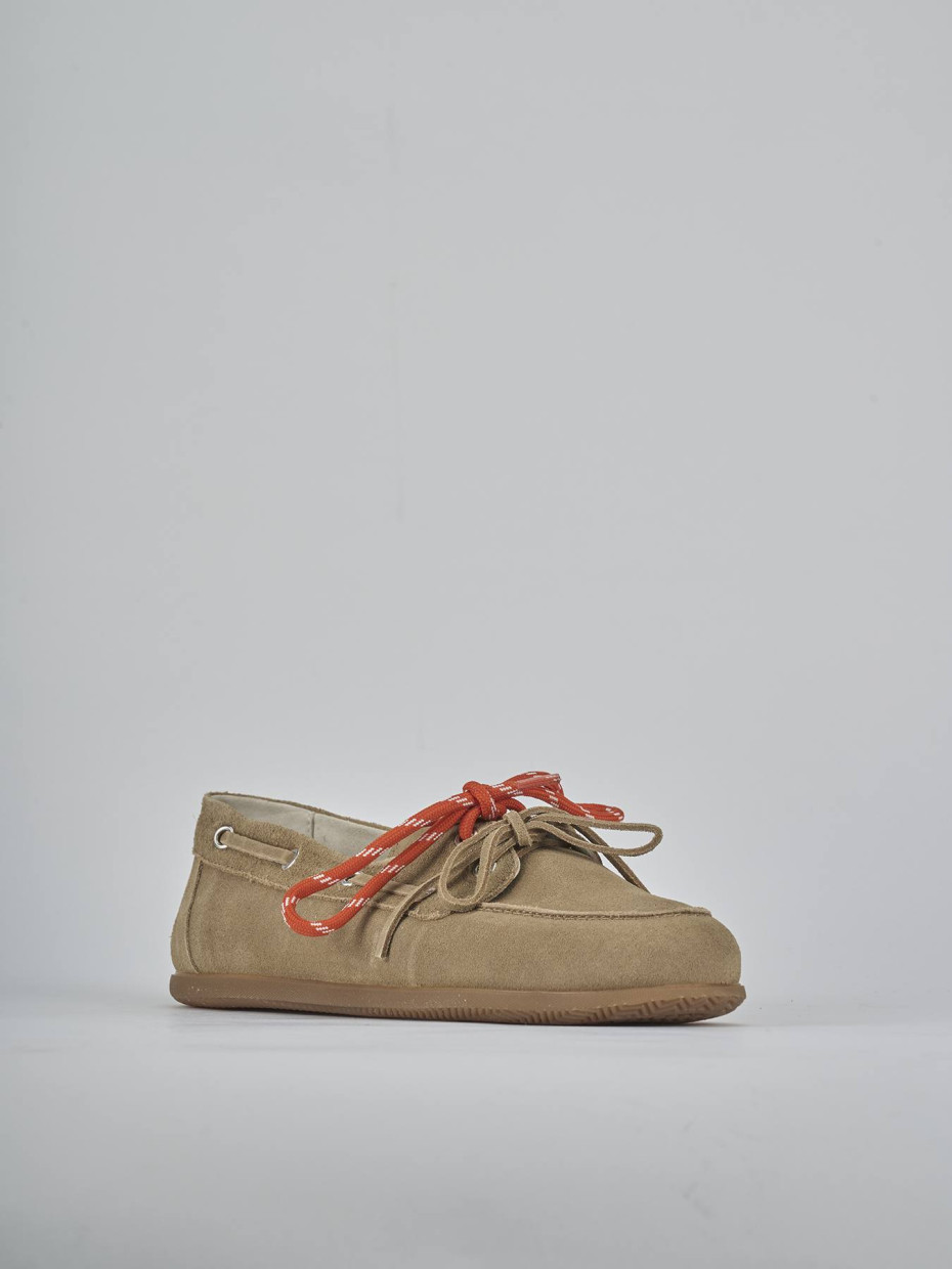 Mocassini tacco 1cm nabuk beige