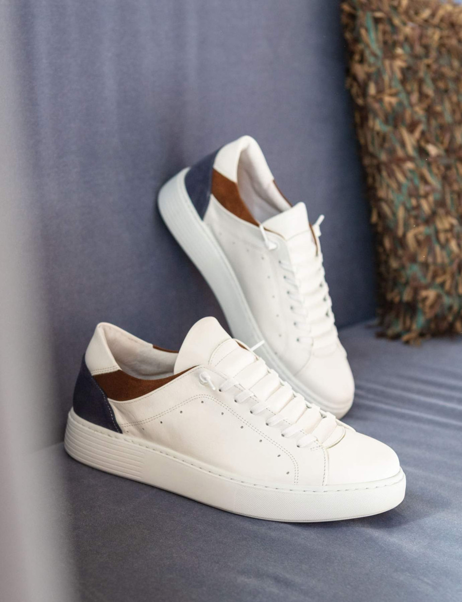 Sneakers pelle bianco