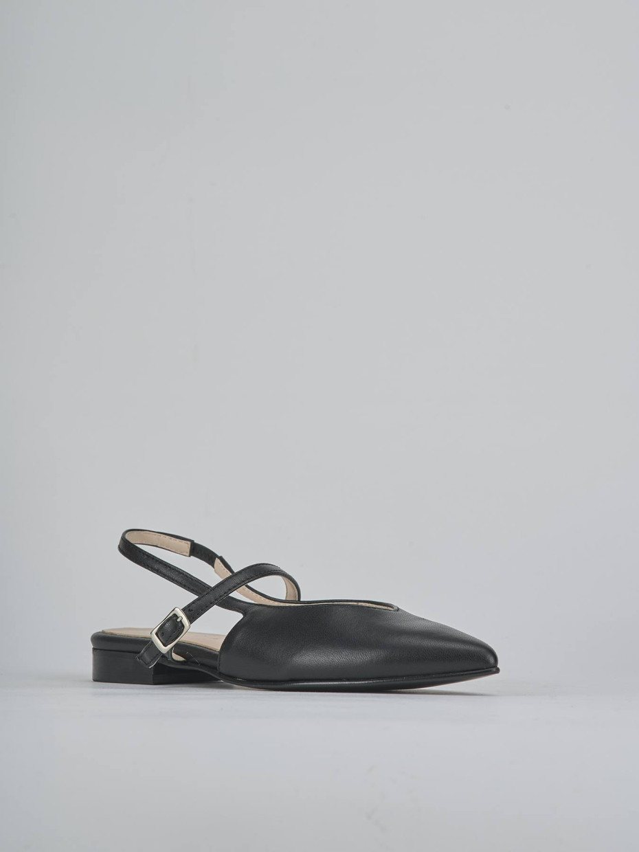 Ballerine tacco 1cm pelle nero