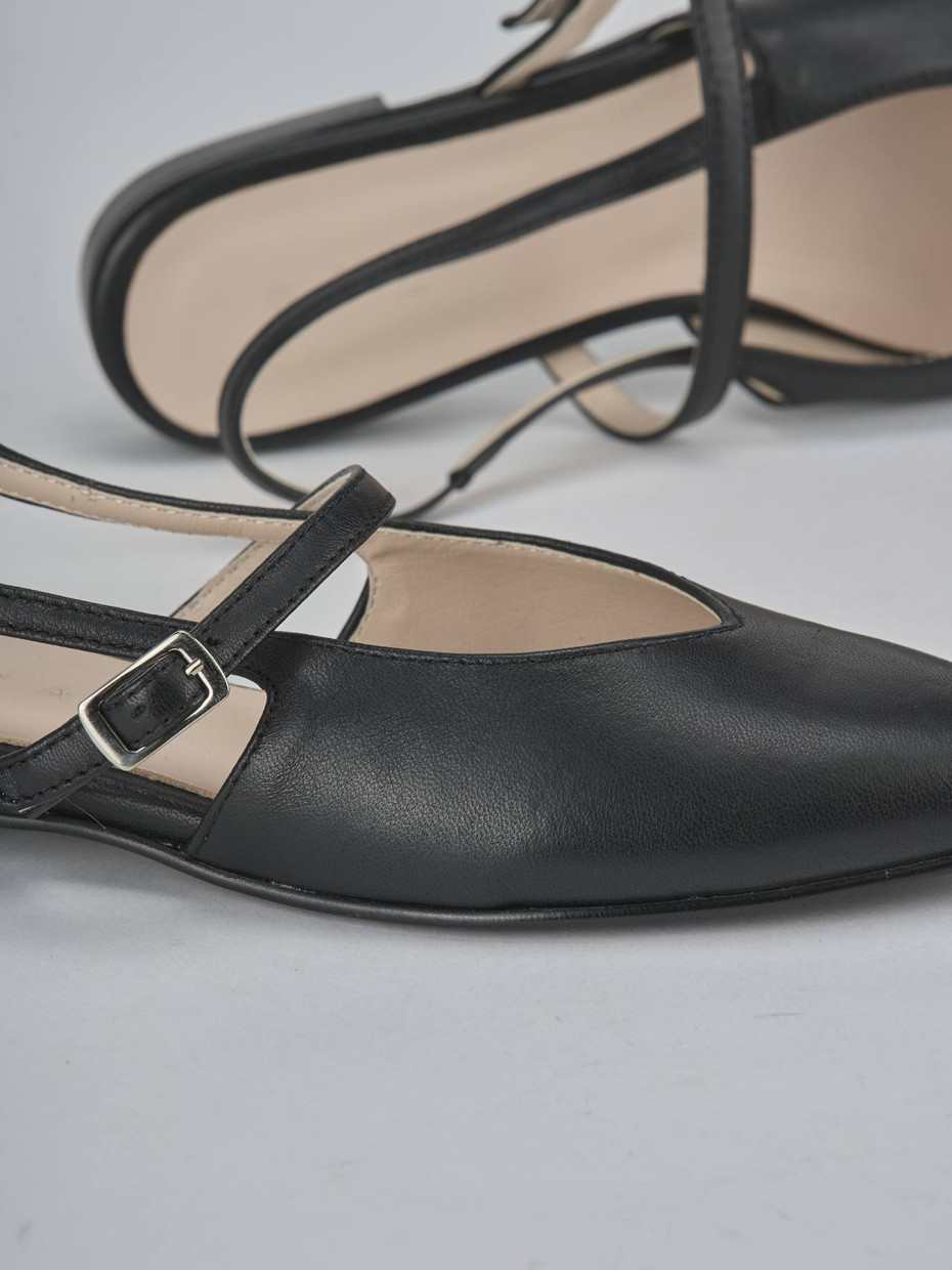 Ballerine tacco 1cm pelle nero