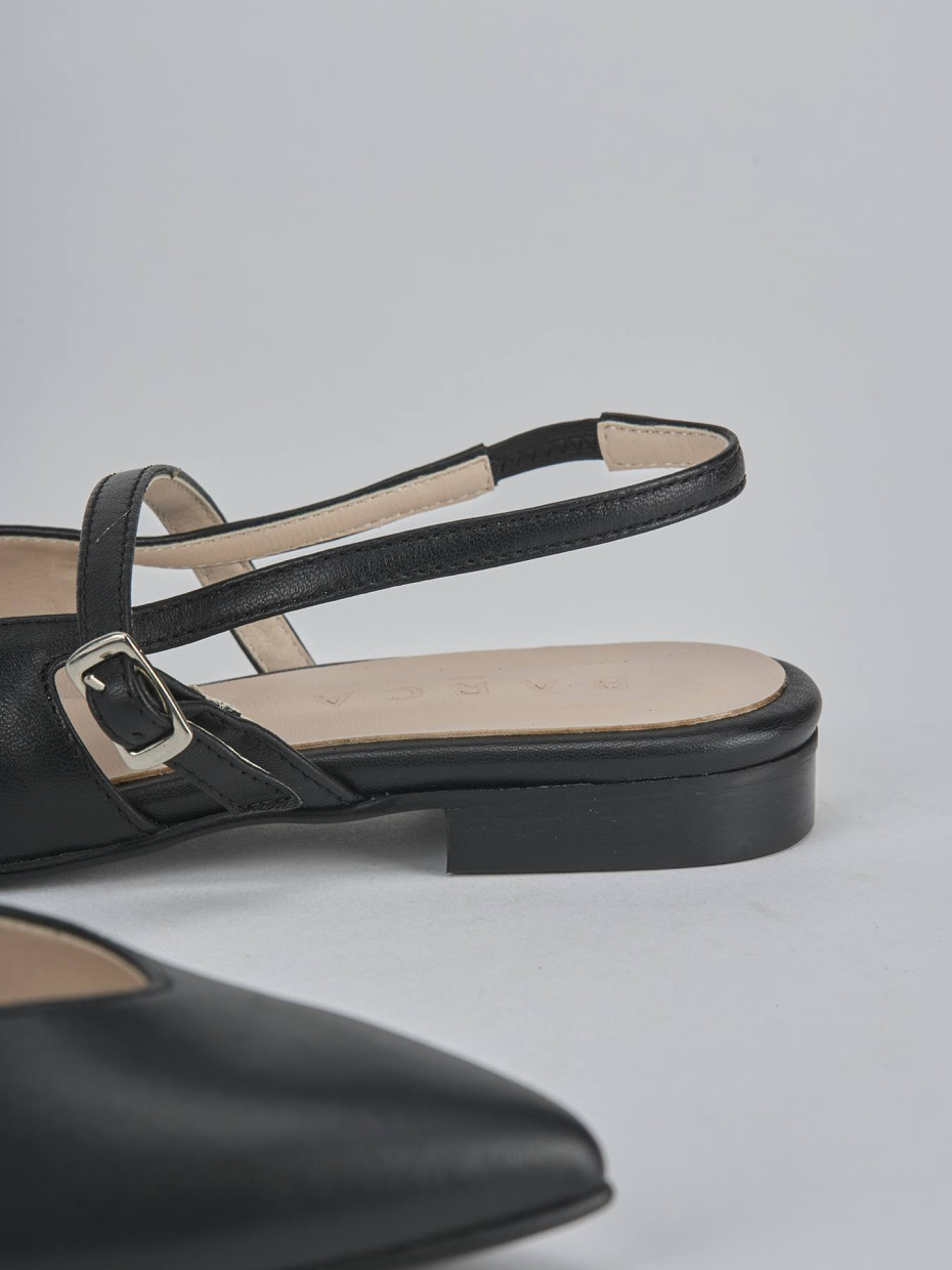 Ballerine tacco 1cm pelle nero