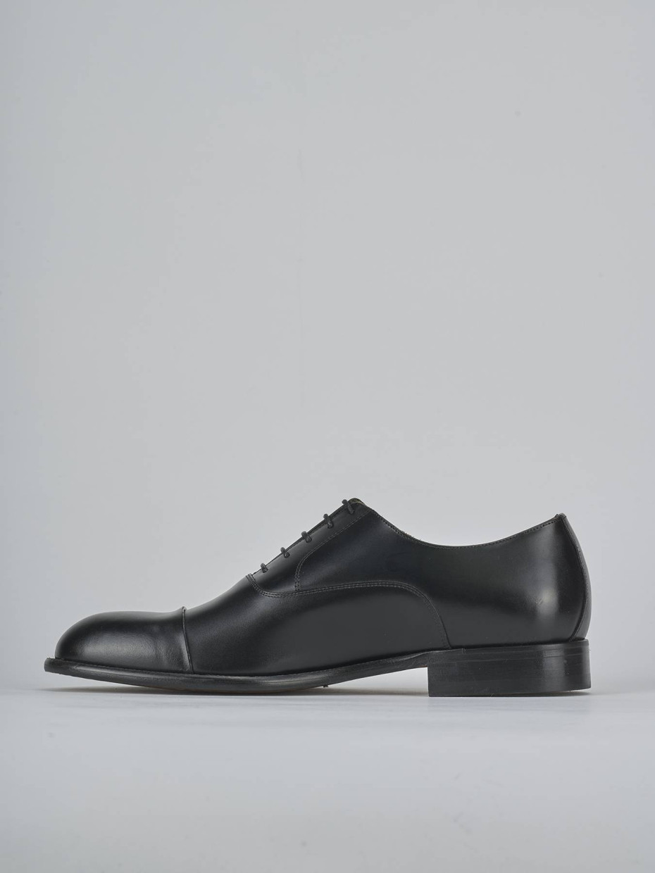 Stringate tacco 1cm pelle nero