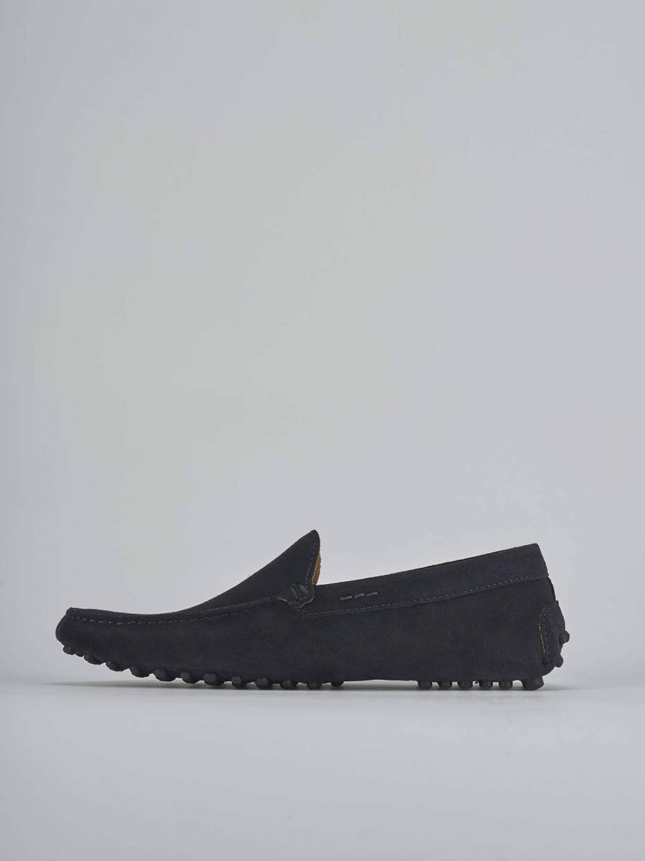 Mocassini camoscio blu