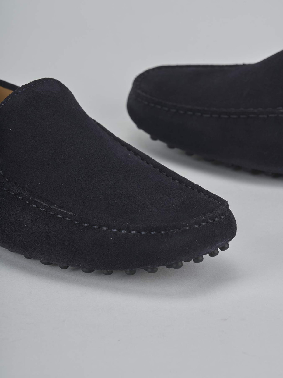 Mocassini camoscio blu