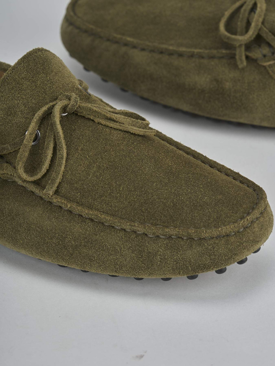 Mocassini camoscio verde