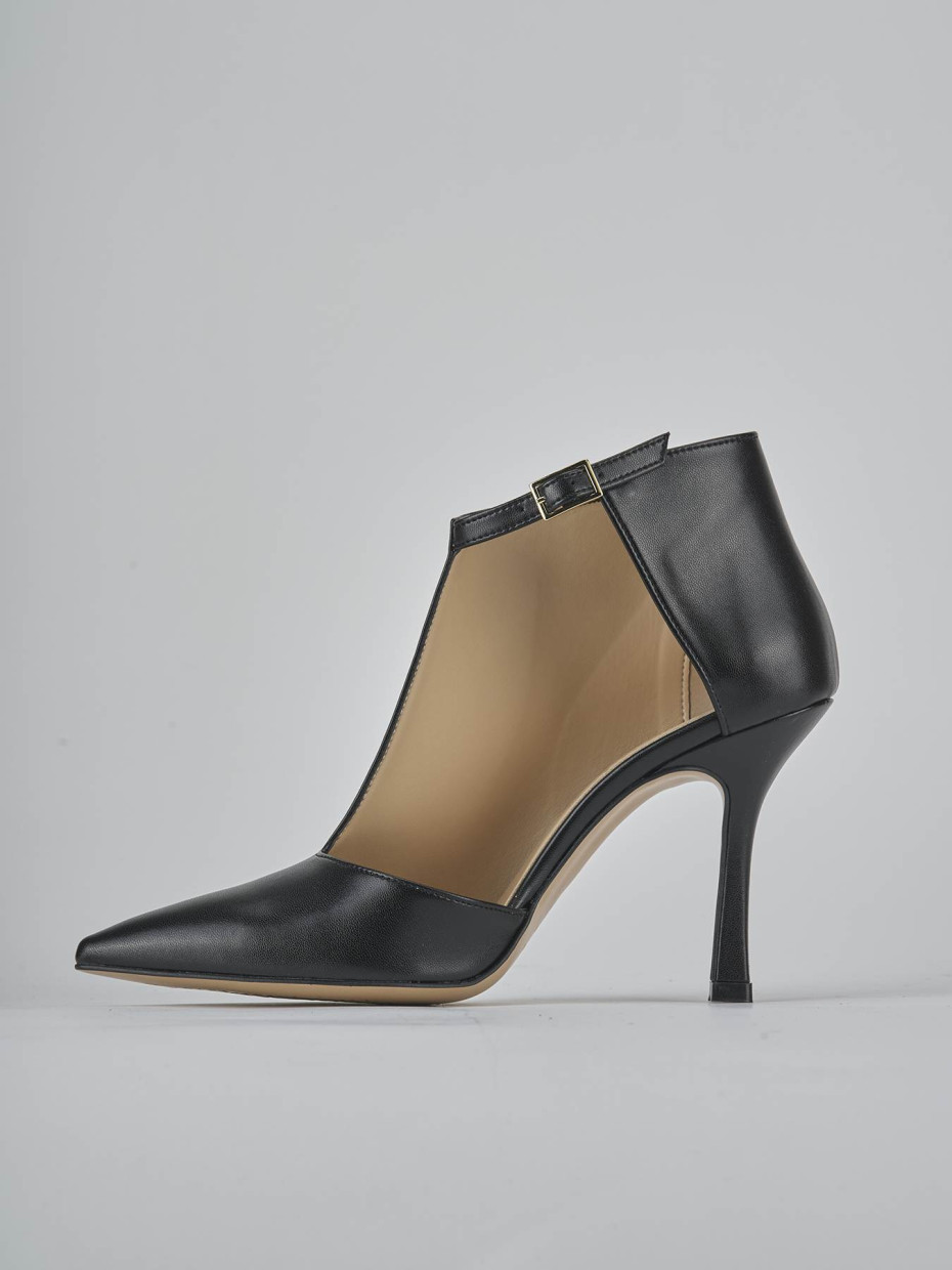 Stivaletti tacco 9cm pelle nero