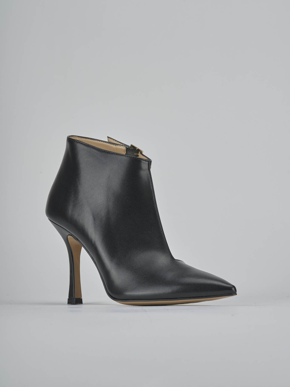 Stivaletti tacco 9cm pelle nero