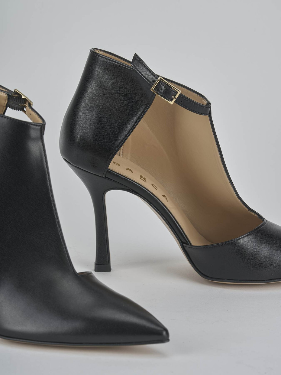 Stivaletti tacco 9cm pelle nero