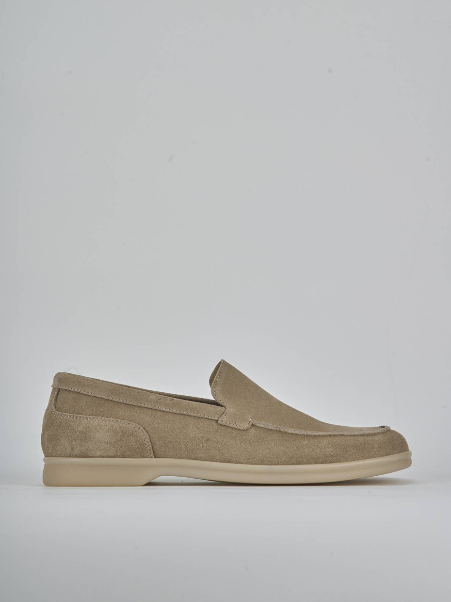 Mocassini camoscio beige