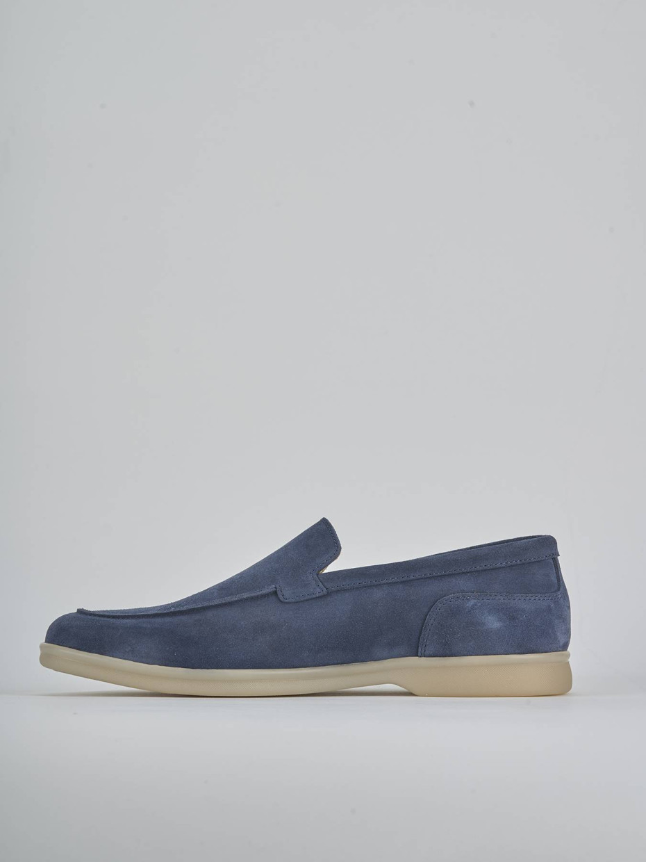 Mocassini camoscio blu