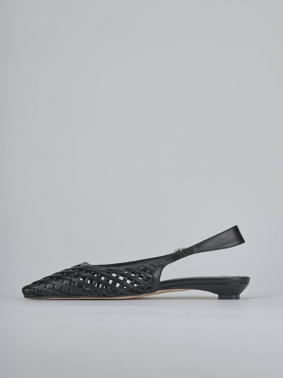 Ballerine tacco 2cm pelle nero
