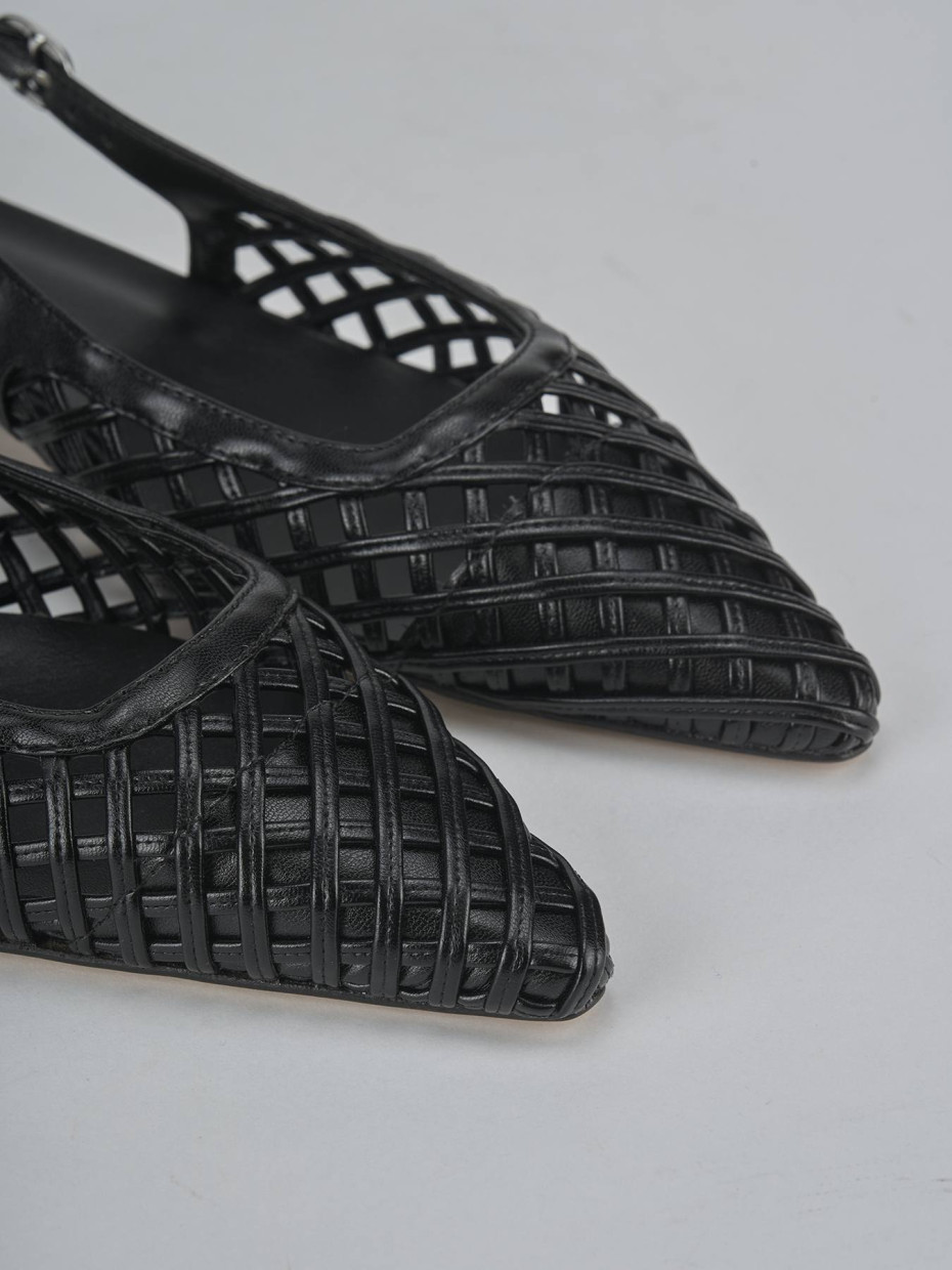 Ballerine tacco 2cm pelle nero