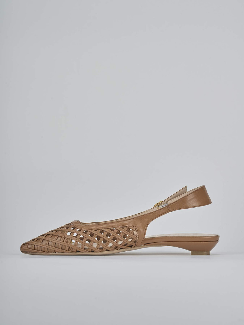 Ballerine tacco 2cm pelle testa