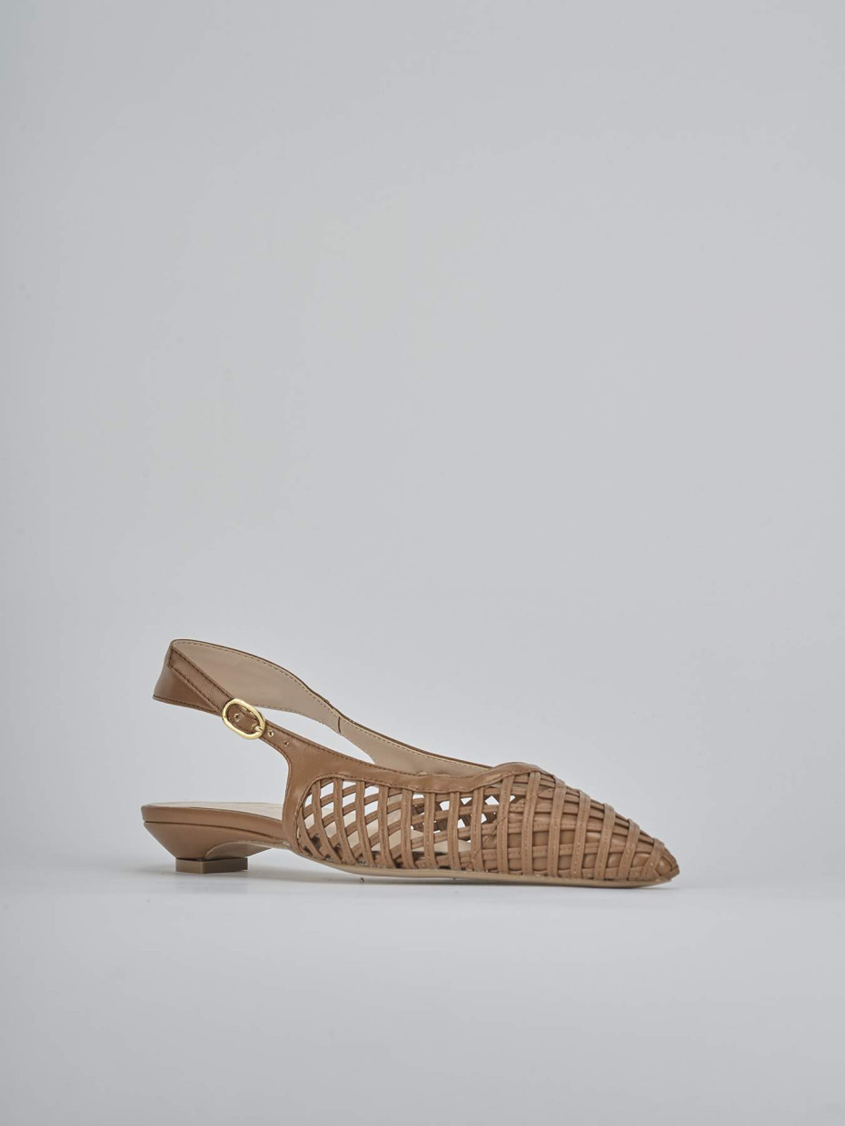 Ballerine tacco 2cm pelle testa