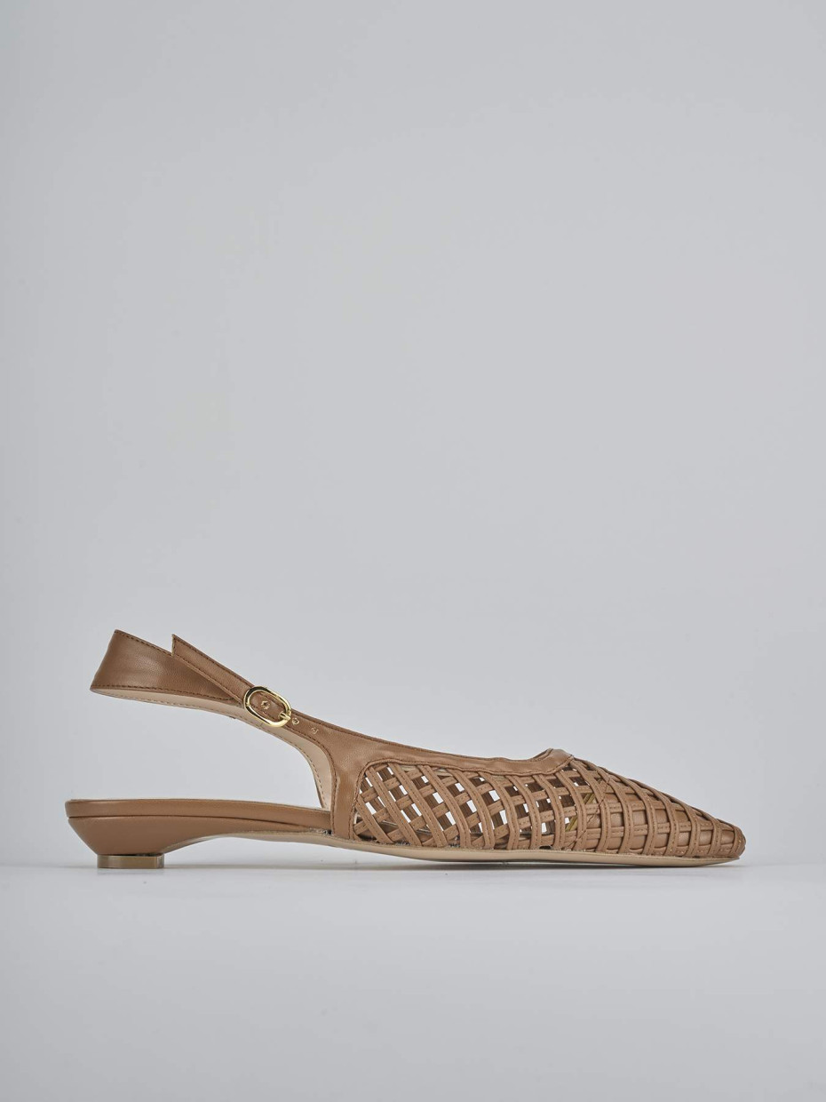 Ballerine tacco 2cm pelle testa