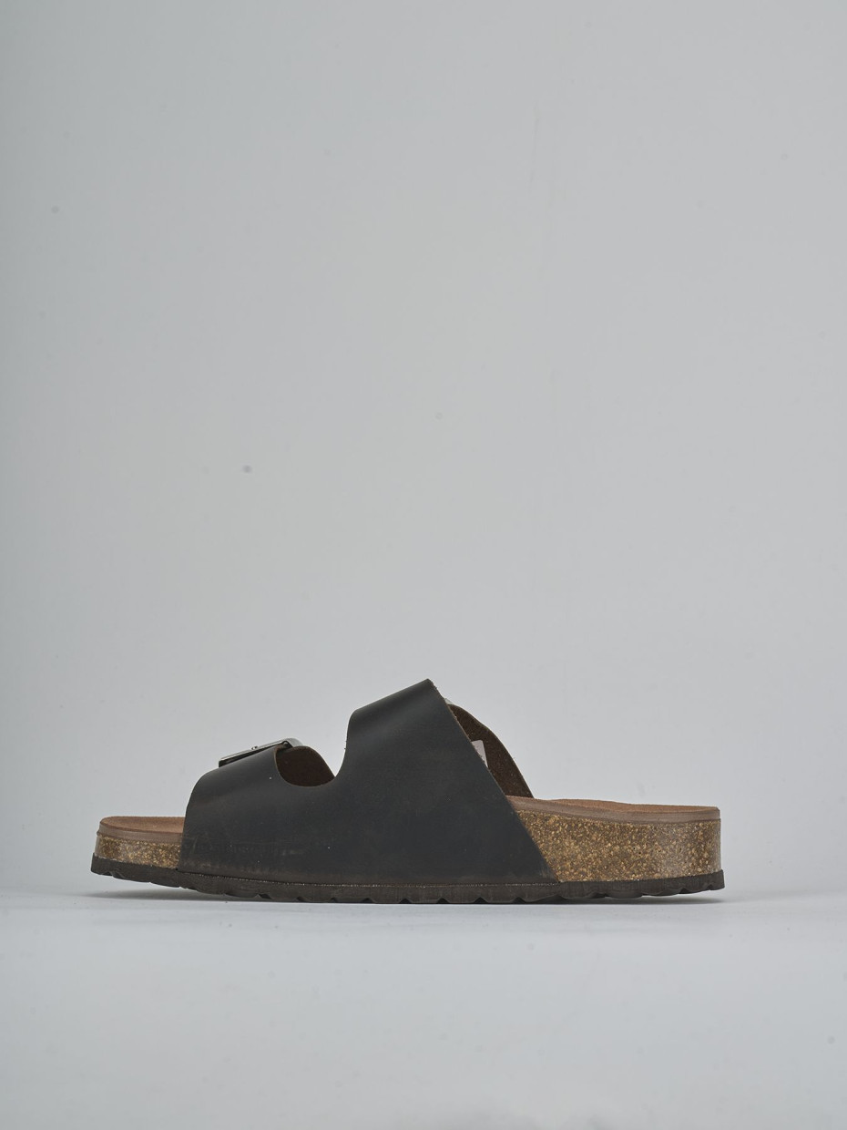 Ciabatte tacco 1cm pelle testa