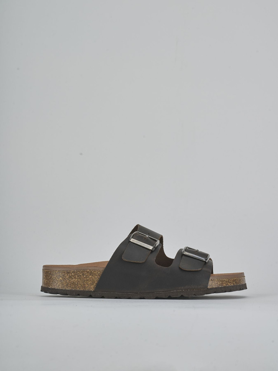 Ciabatte tacco 1cm pelle testa
