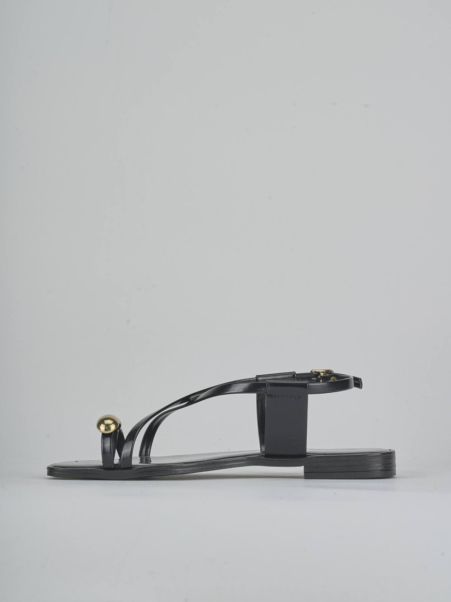 Sandali tacco 1cm pelle nero