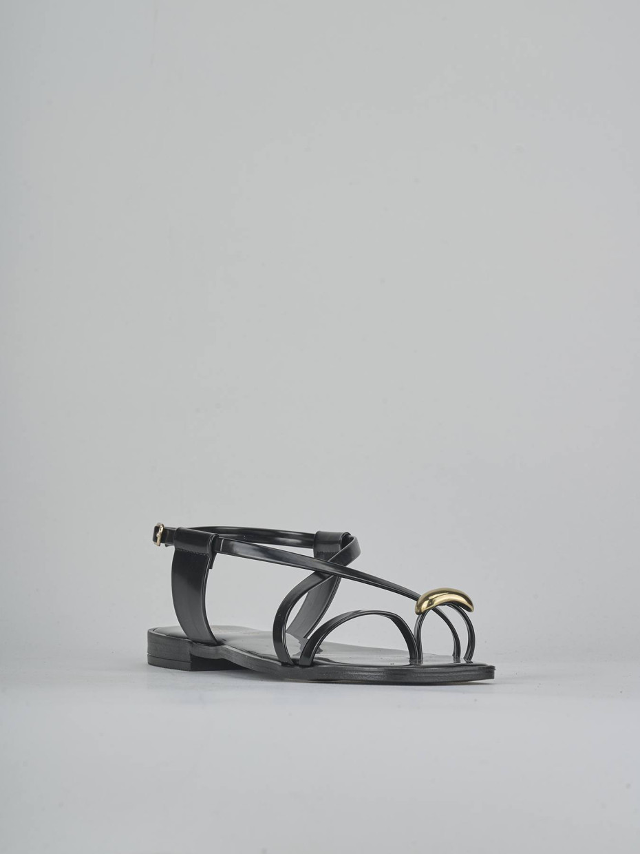 Sandali tacco 1cm pelle nero