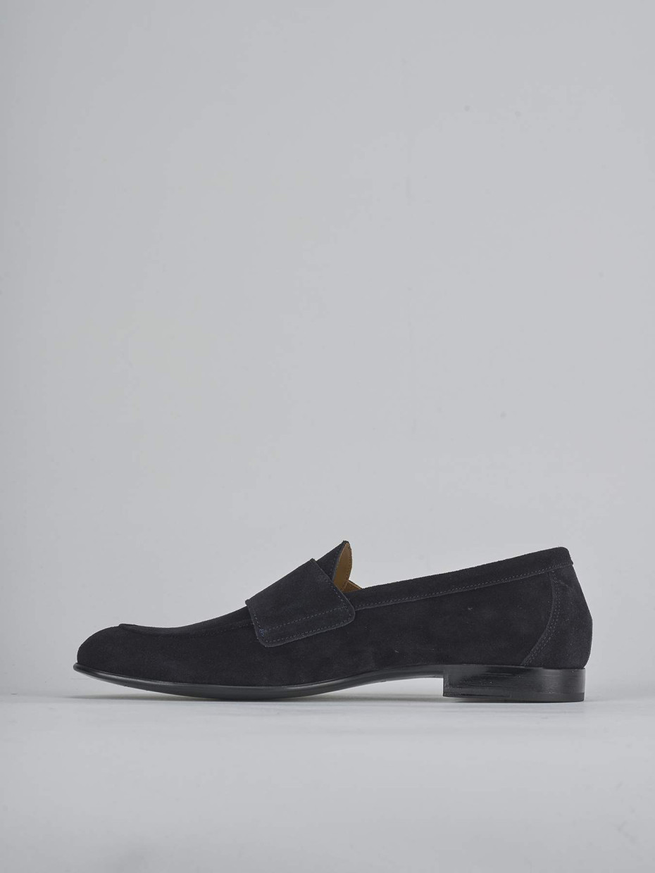 Mocassini camoscio blu