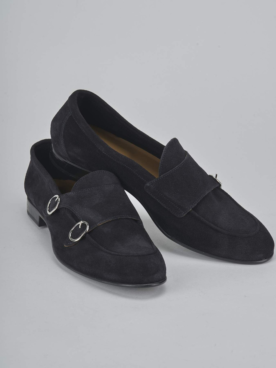 Mocassini camoscio blu
