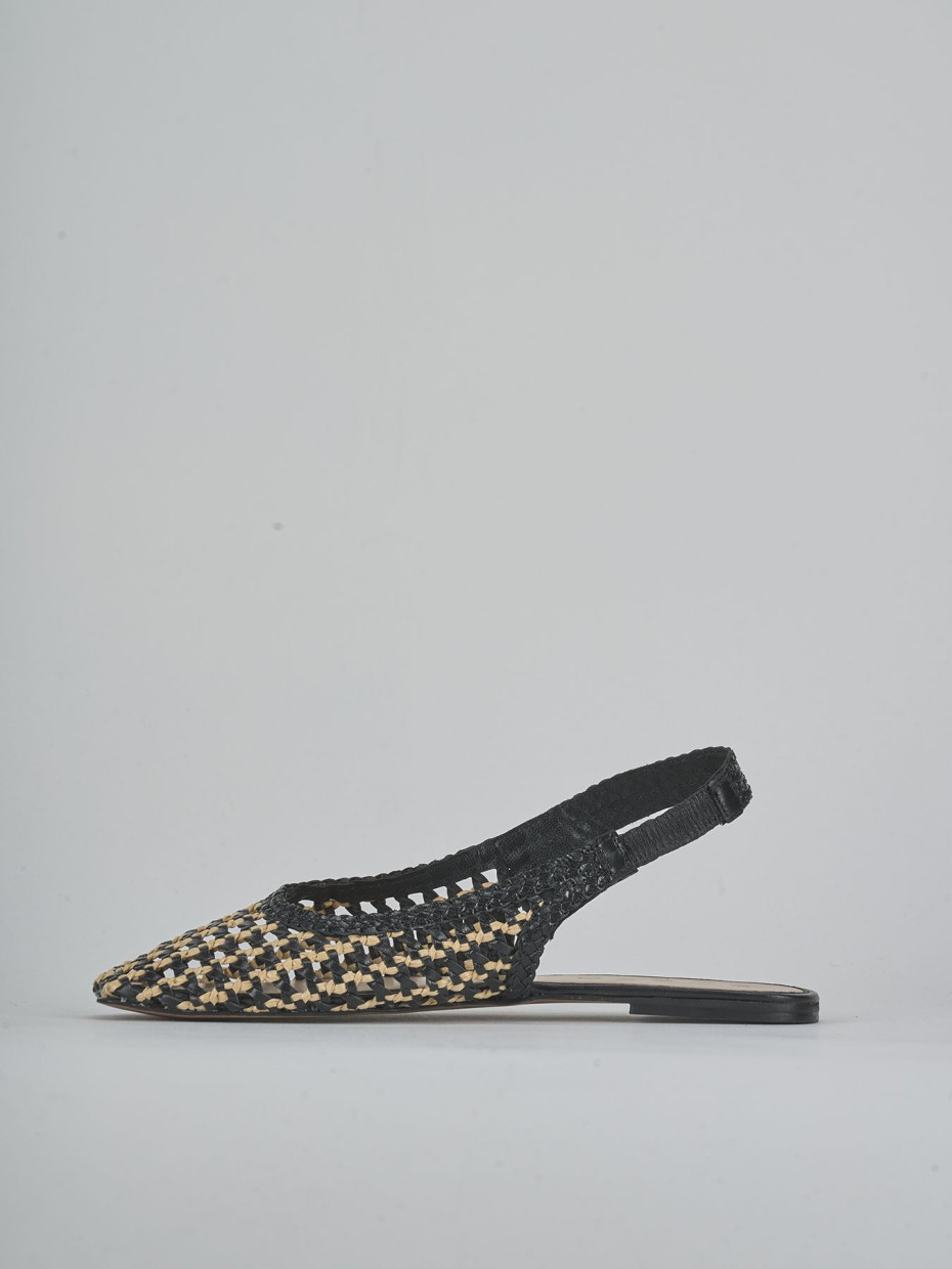 Ballerine tacco 1cm pelle nero