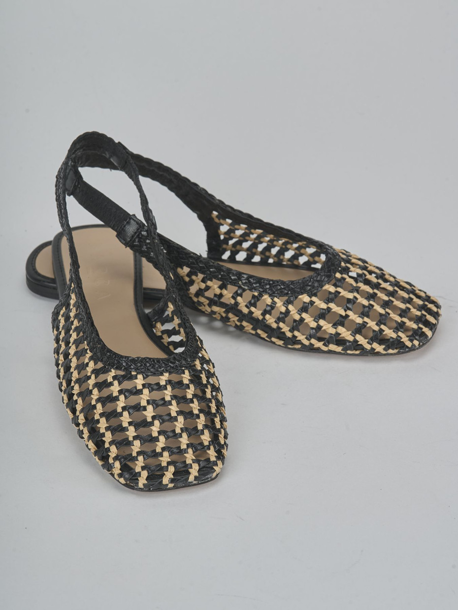 Ballerine tacco 1cm pelle nero