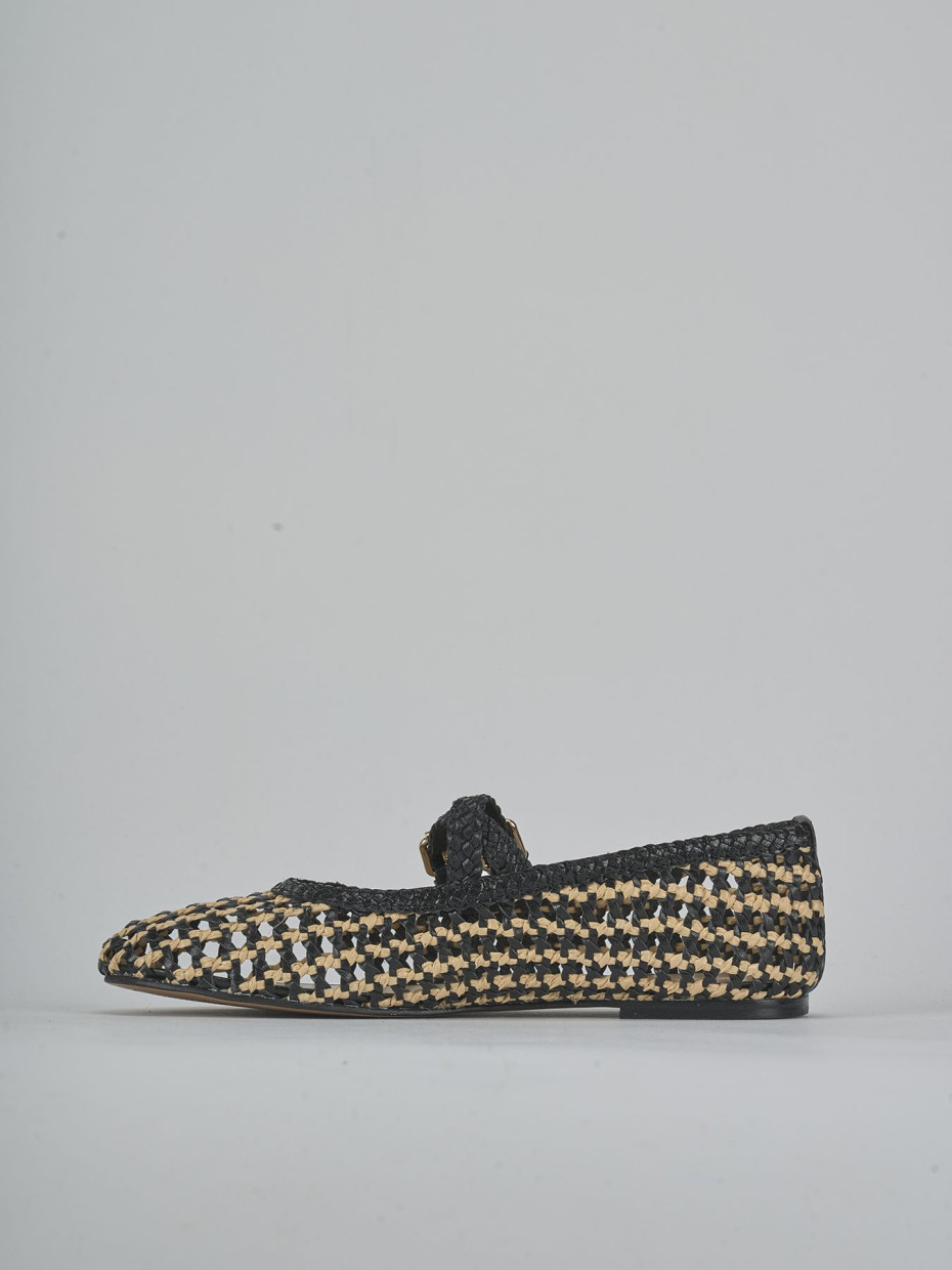 Ballerine tacco 1cm pelle nero