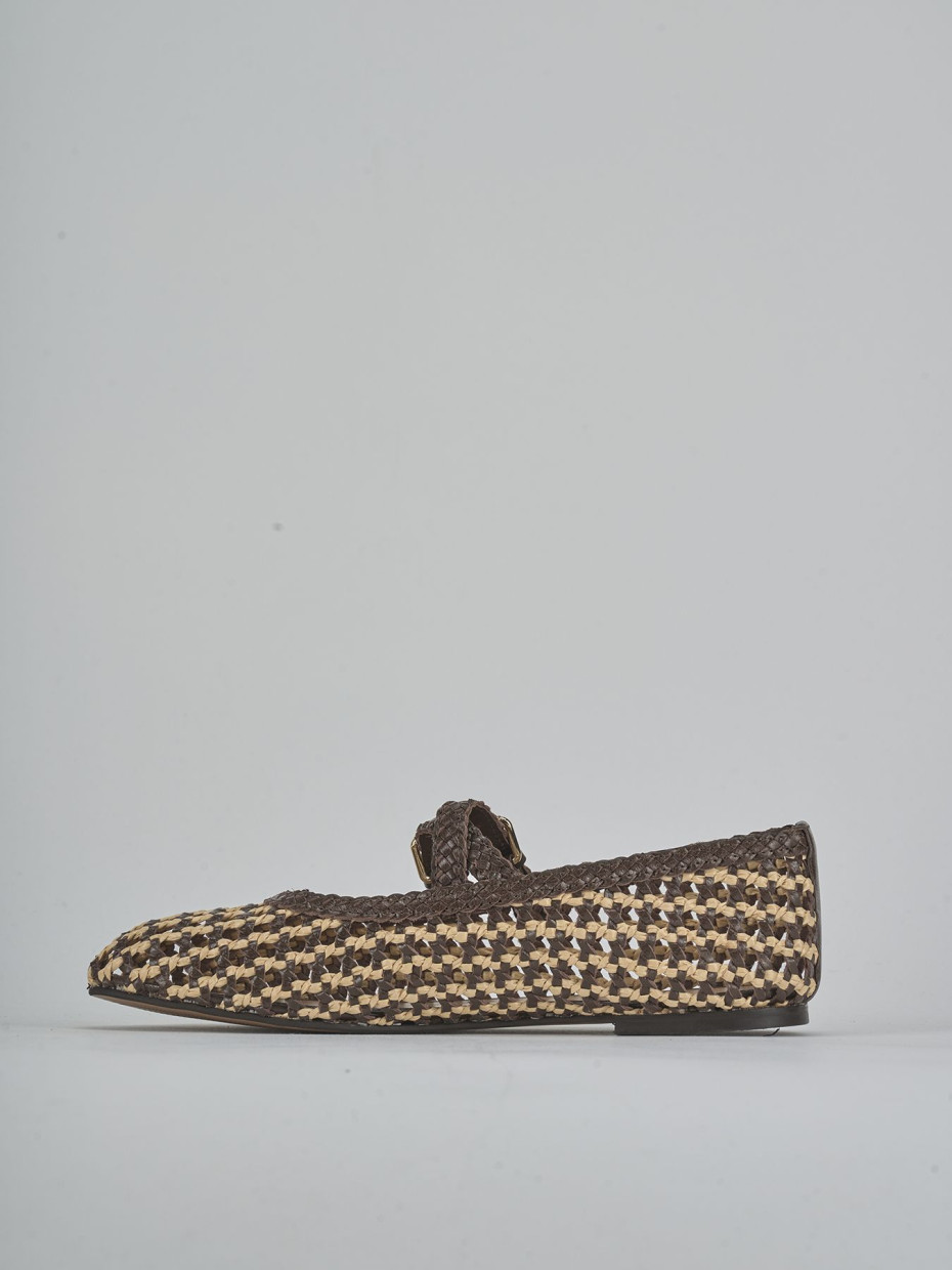 Ballerine tacco 1cm pelle testa
