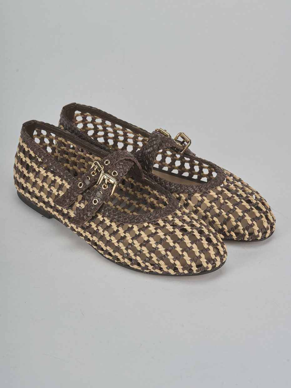 Ballerine tacco 1cm pelle testa