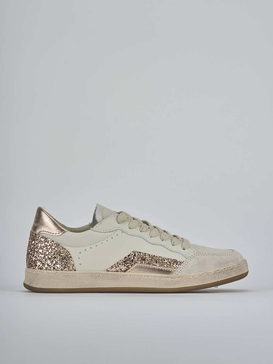Sneakers pelle beige