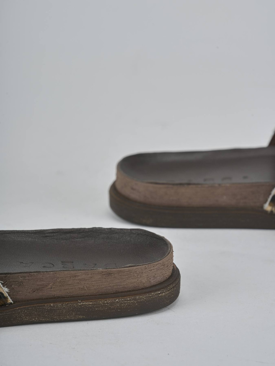 Ciabatte tacco 1cm cavallino multicolor