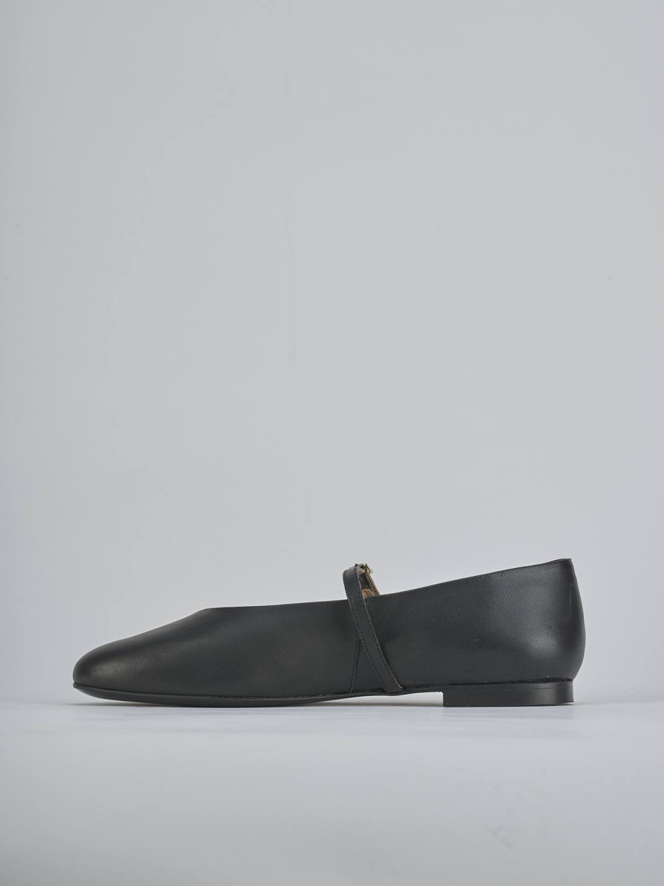 Ballerine tacco 1cm pelle nero
