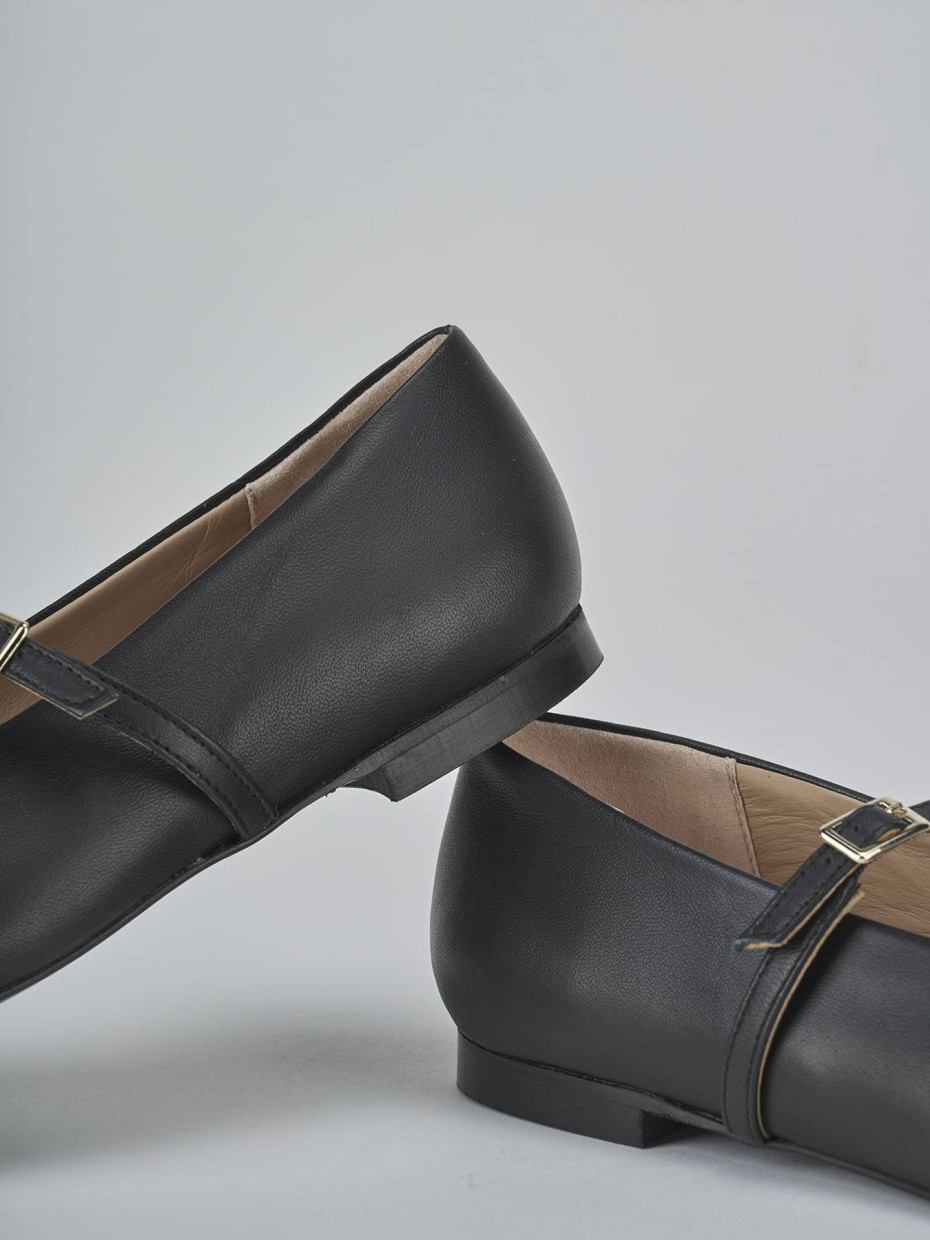 Ballerine tacco 1cm pelle nero