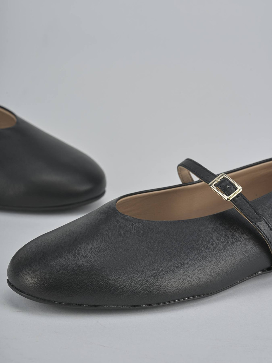 Ballerine tacco 1cm pelle nero