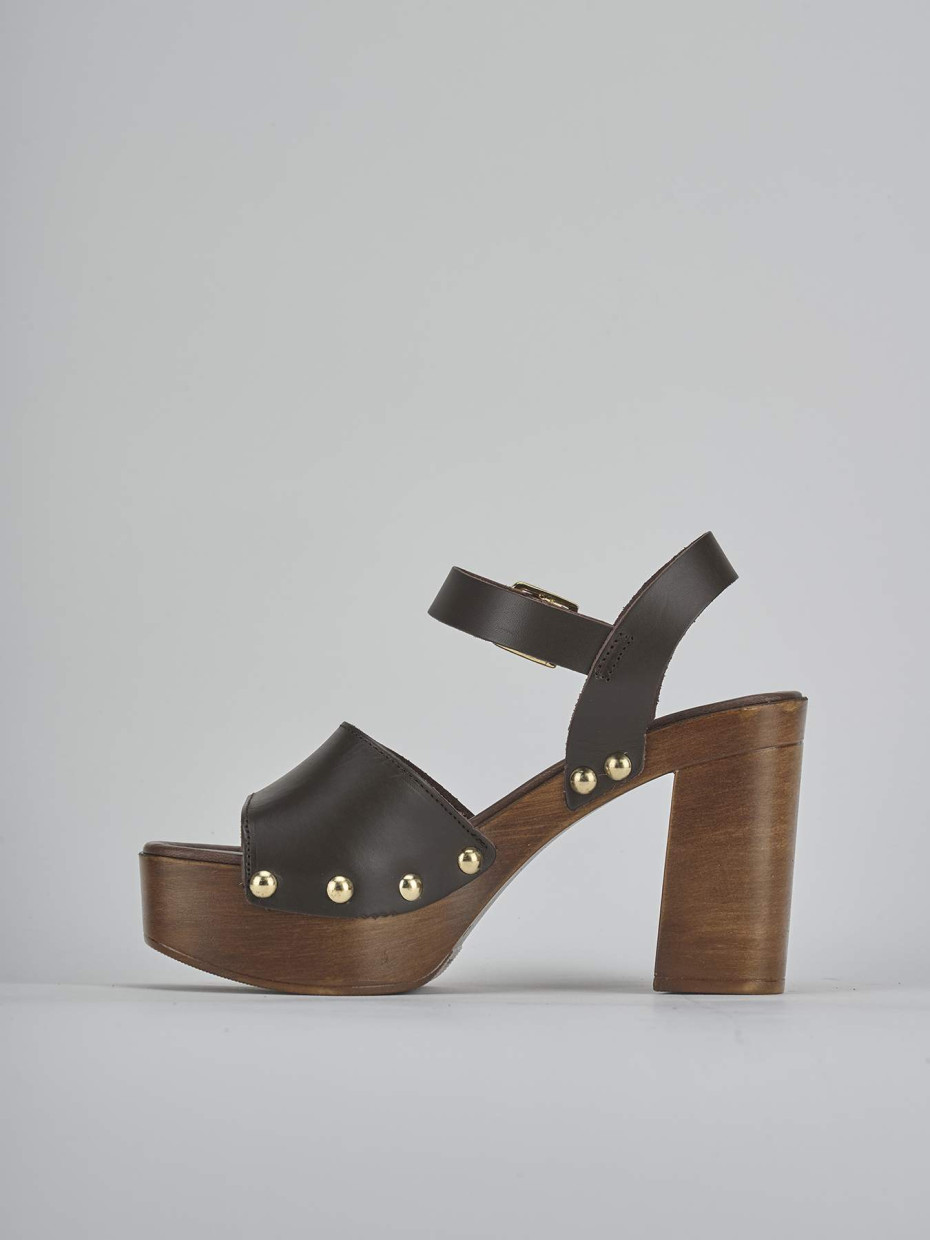 Sandali tacco 10cm pelle testa